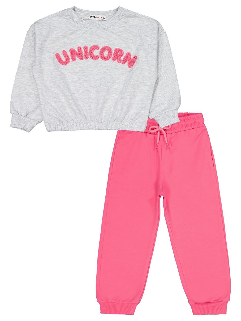 Girls Baskılı 2-5 Yaş Eşofman Takımı - Gri 2-3 Yaş