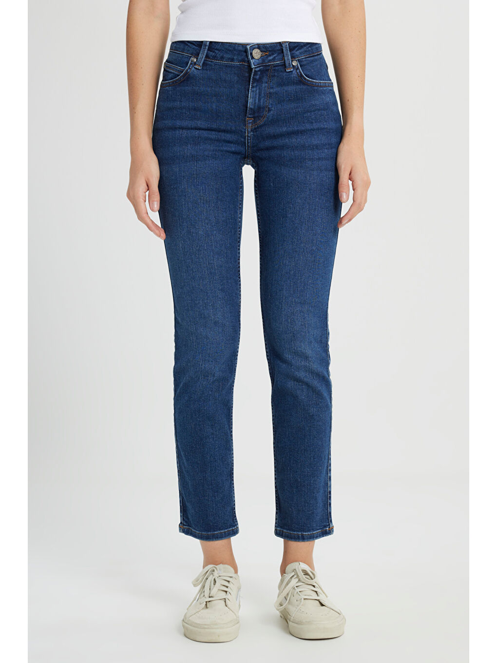 Yeşil Marion Straight Fit Düz Kesim Normal Bel Esnek Jean Jean Pantolon-3