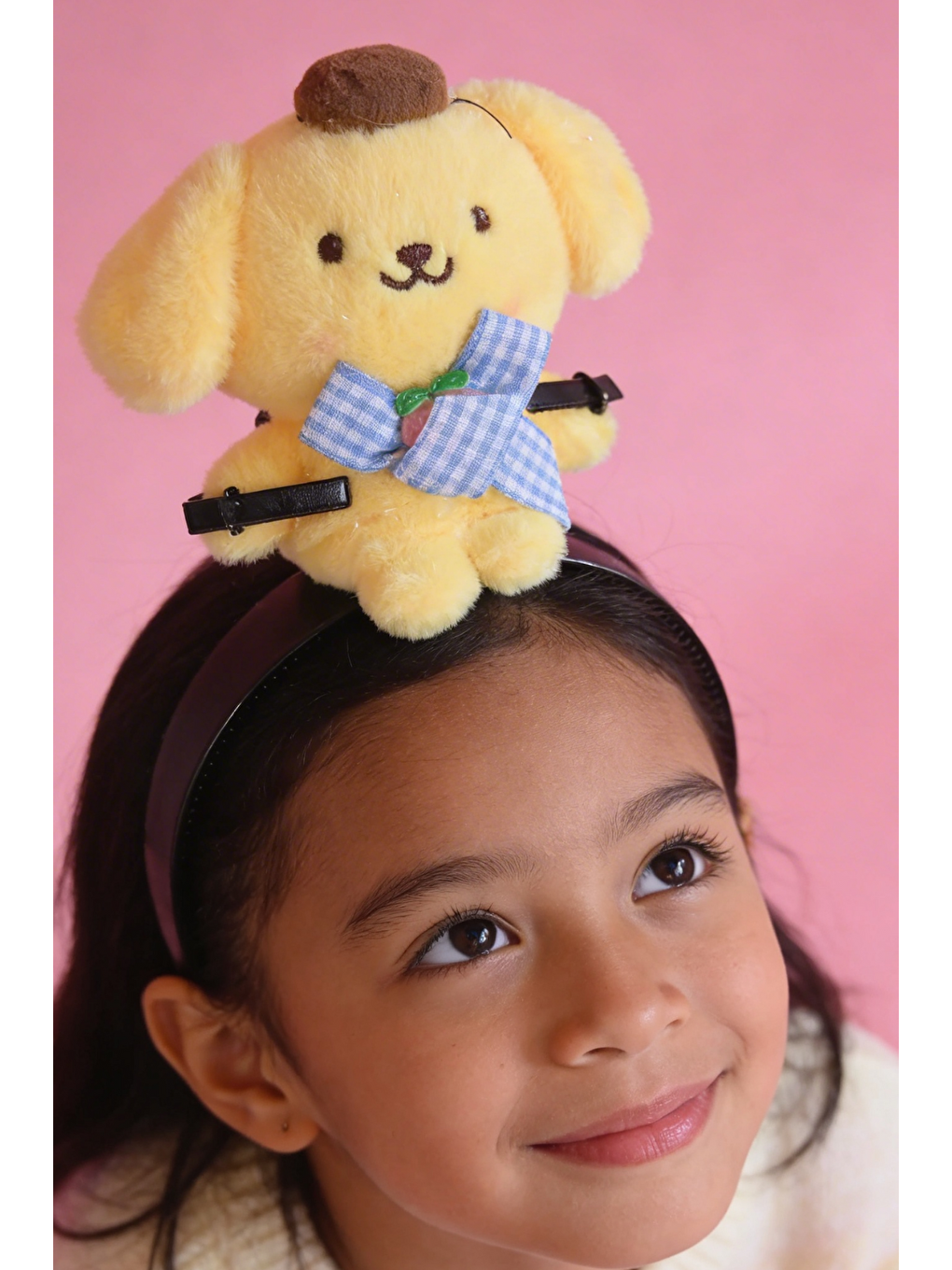 Fiyonklu Köpek Figürlü Sarı Çocuk Taç