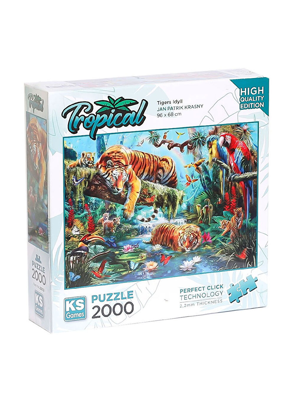 KS GAMES Renksiz Puzzle 2000 Parça Tigers Idyll 22512