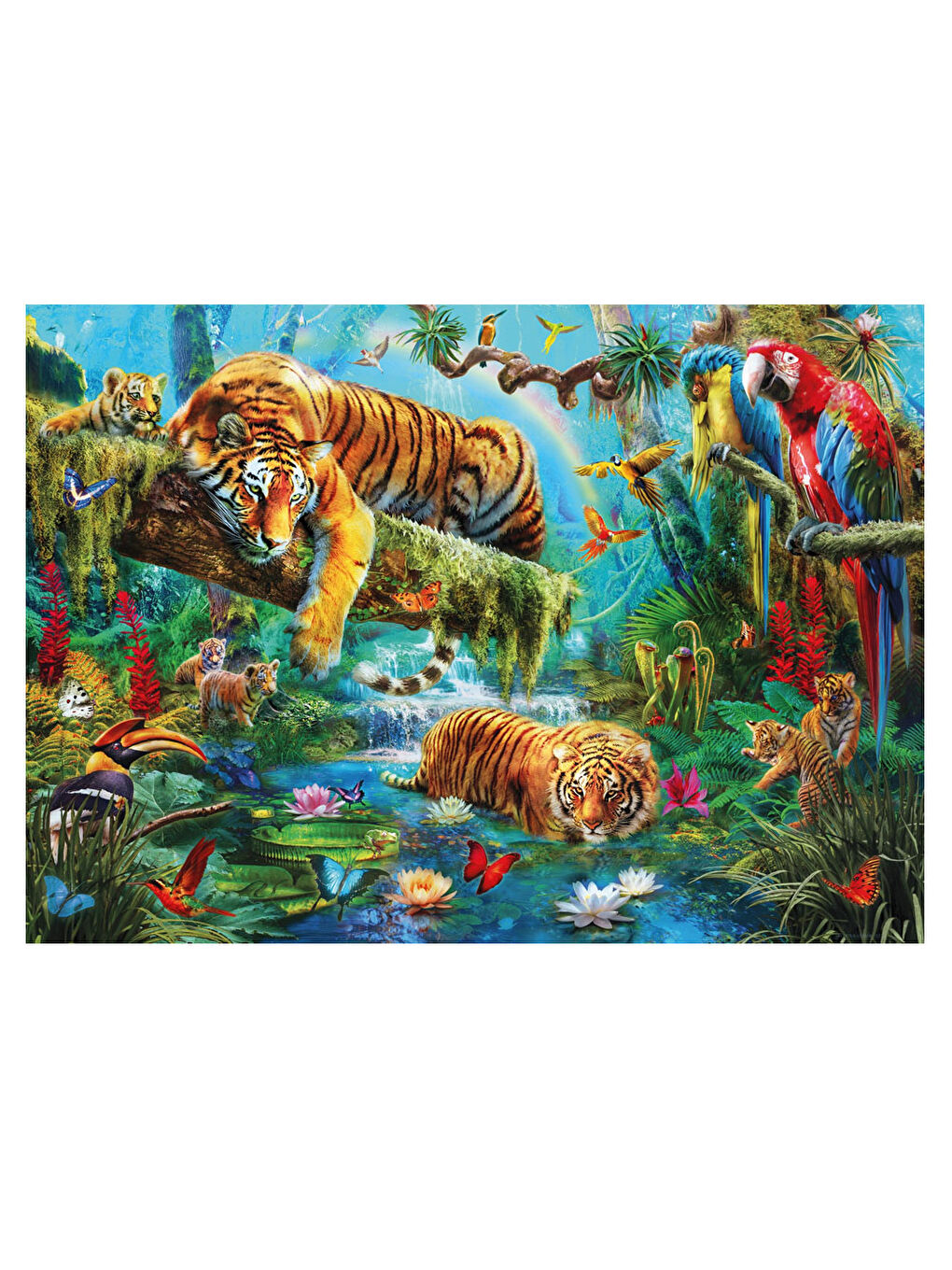 KS GAMES Renksiz Puzzle 2000 Parça Tigers Idyll 22512 - 1