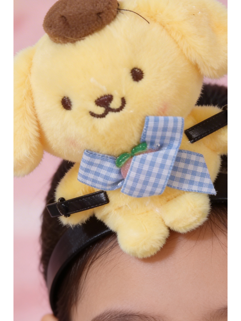 Fiyonklu Köpek Figürlü Sarı Çocuk Taç-1