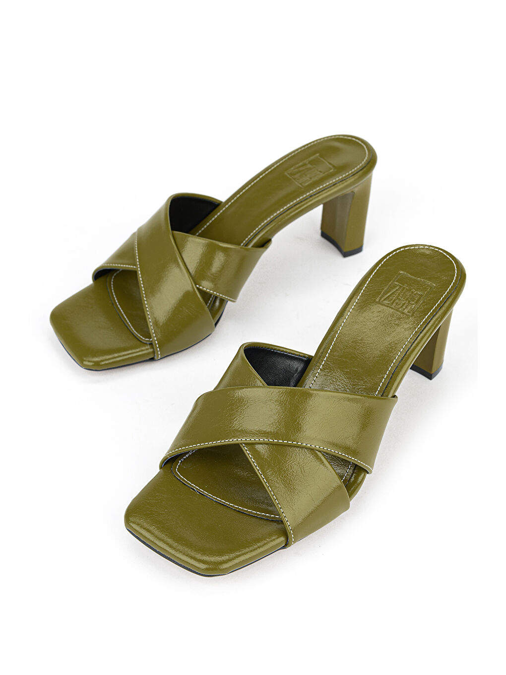 Kadın Topuklu Terlik 161996Z610 Yeşil-4