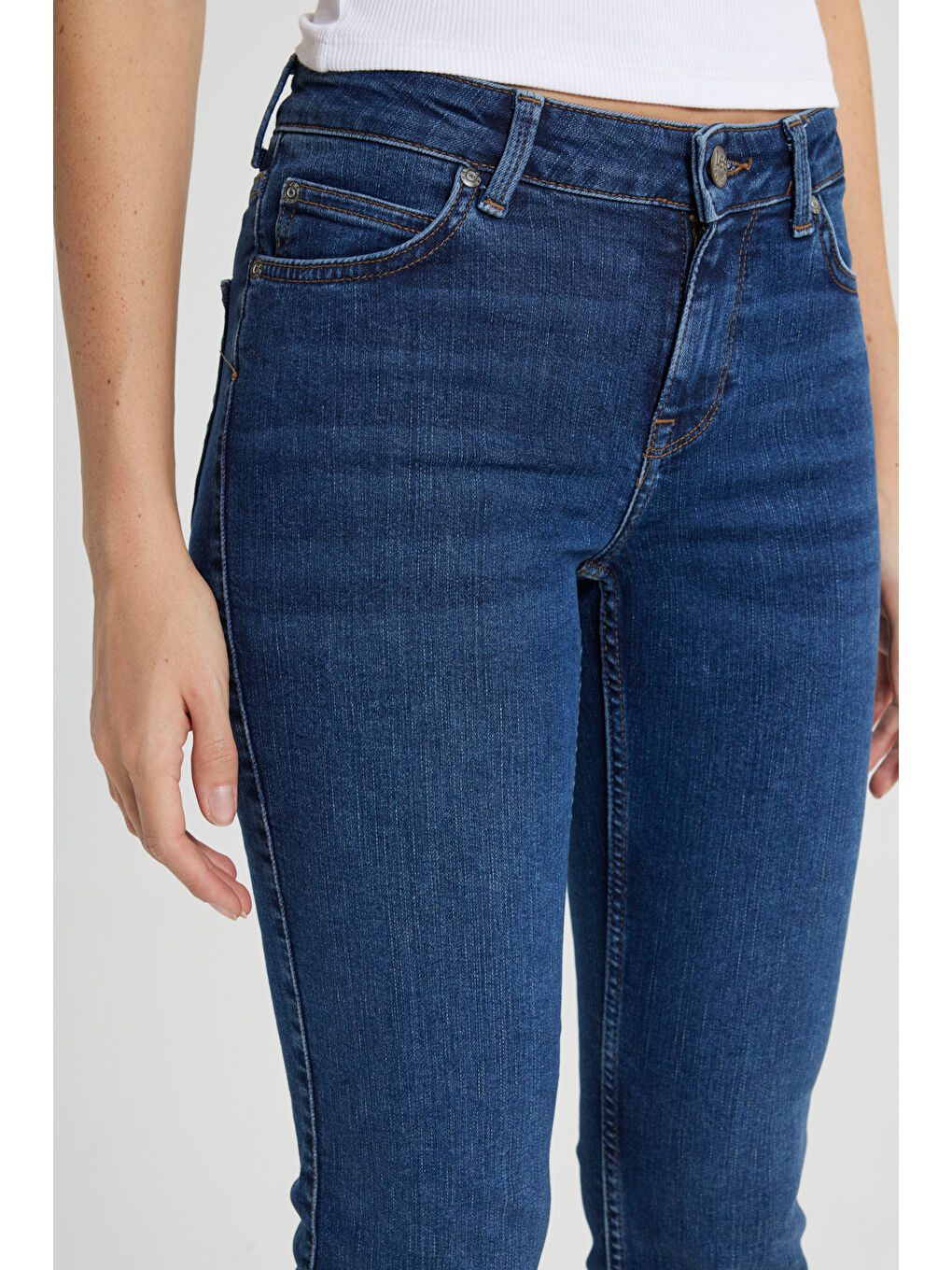 Yeşil Marion Straight Fit Düz Kesim Normal Bel Esnek Jean Jean Pantolon-5