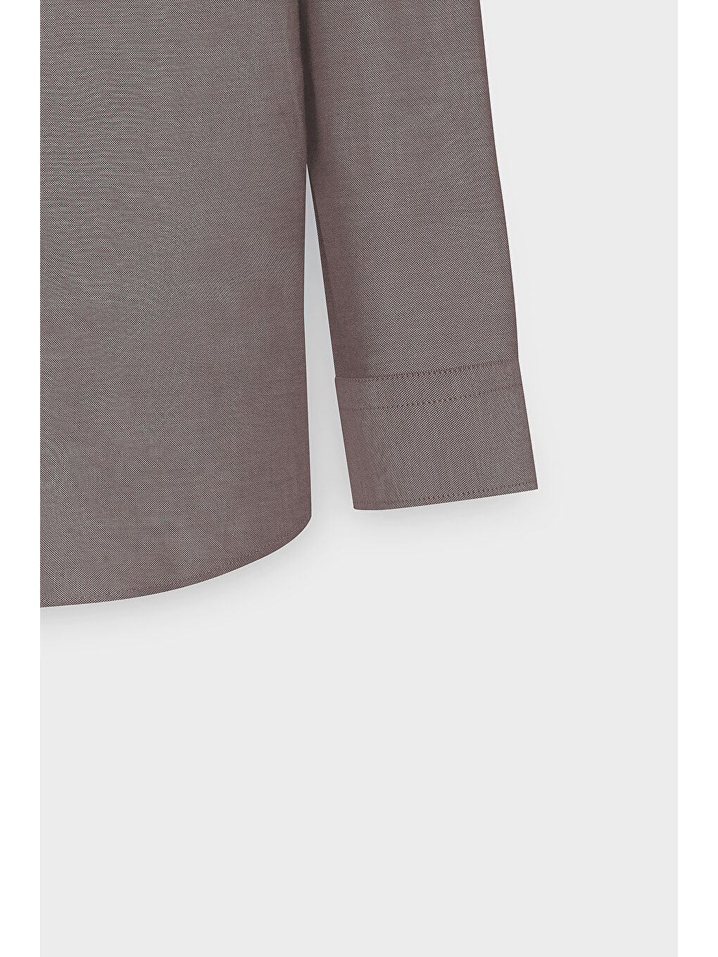 Erkek Kahverengi Tailored Slim Fit Dar Kesim Düğmeli Yaka Oxford Gömlek-7