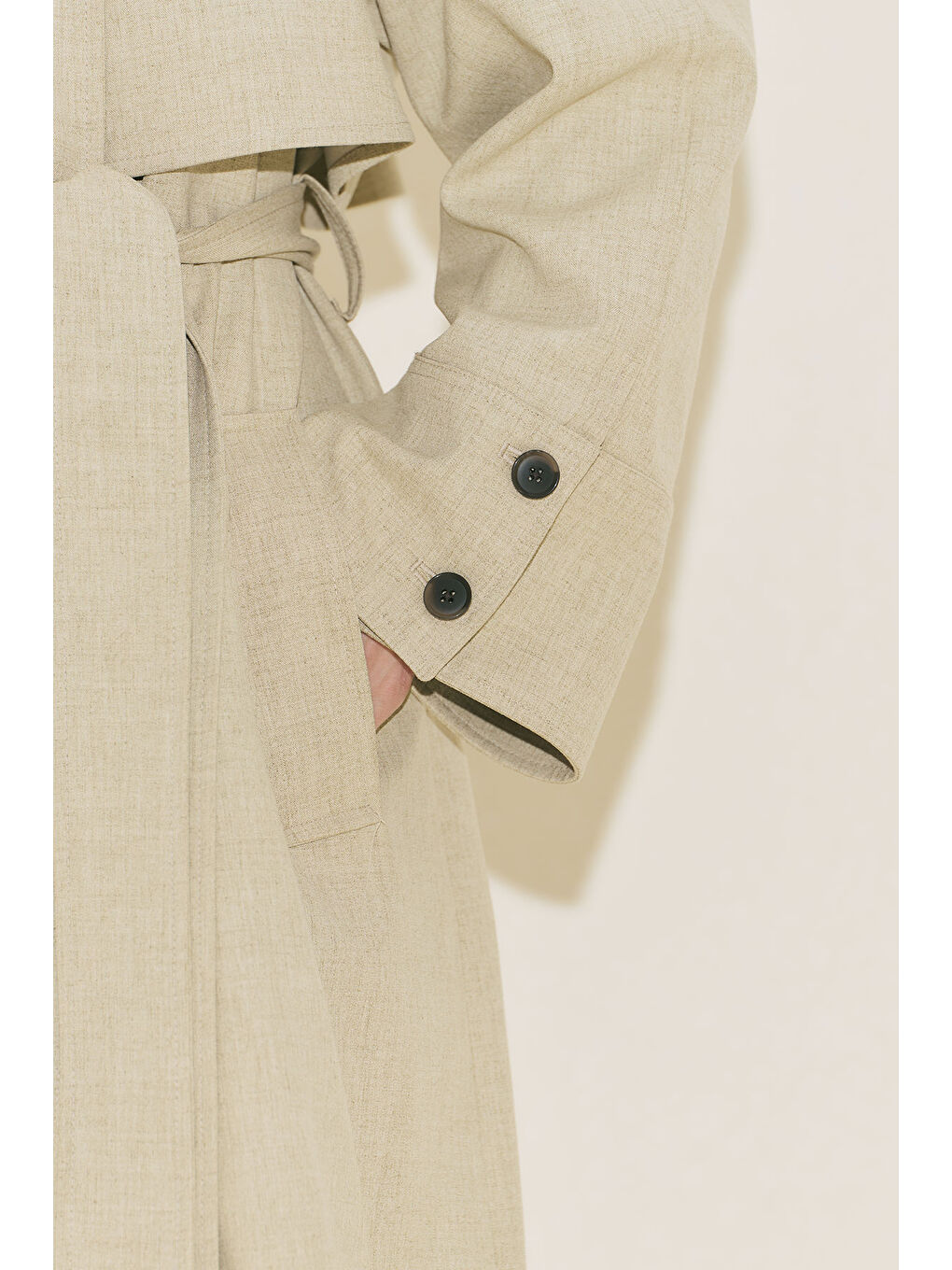 Lımıted Edıtıon Geniş Kol Trençkot Yeşil-4