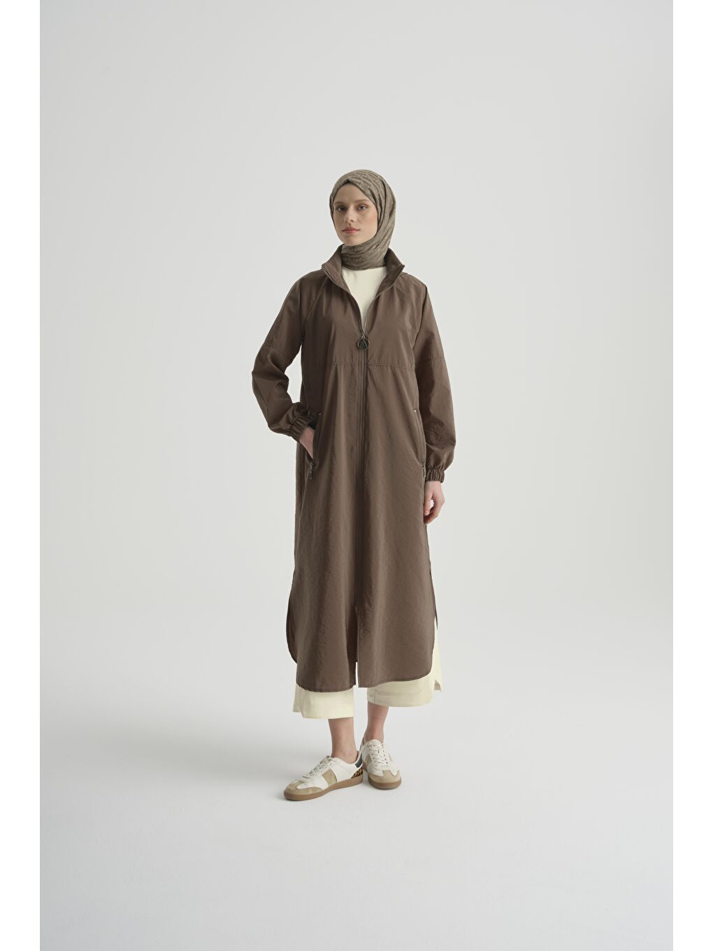 Kahverengi Kapüşonlu Yağmurluk Acı Kahve-1