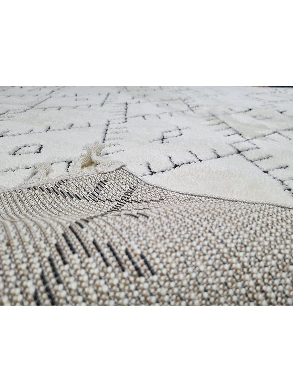 Life Antrasit Krem Dikdörtgen Halı 160x230cm-3