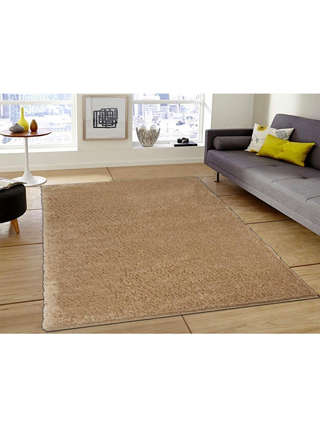 Karışık Soft Plain Altın Dikdörtgen Halı 150x230cm