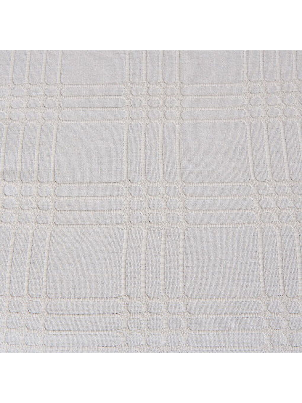 Evidea Soft Püsküllü Koltuk Örtüsü - Ekru - 90x210 cm - 1