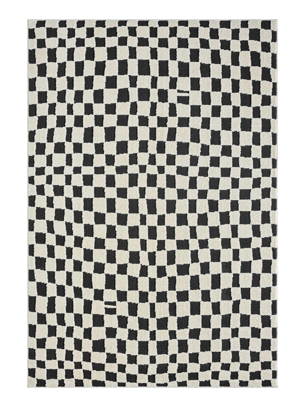 Konfor Halı Siyah Jung 7185 Modern Dokuma Yumuşak Post Shaggy Halı-160x230 cm - 4