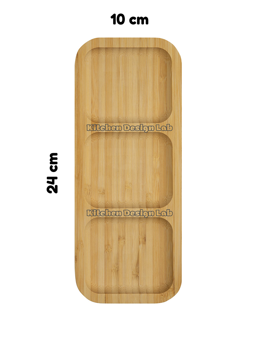 Bej 2 Adet Bambu 3 Bölmeli Çerezlik-1