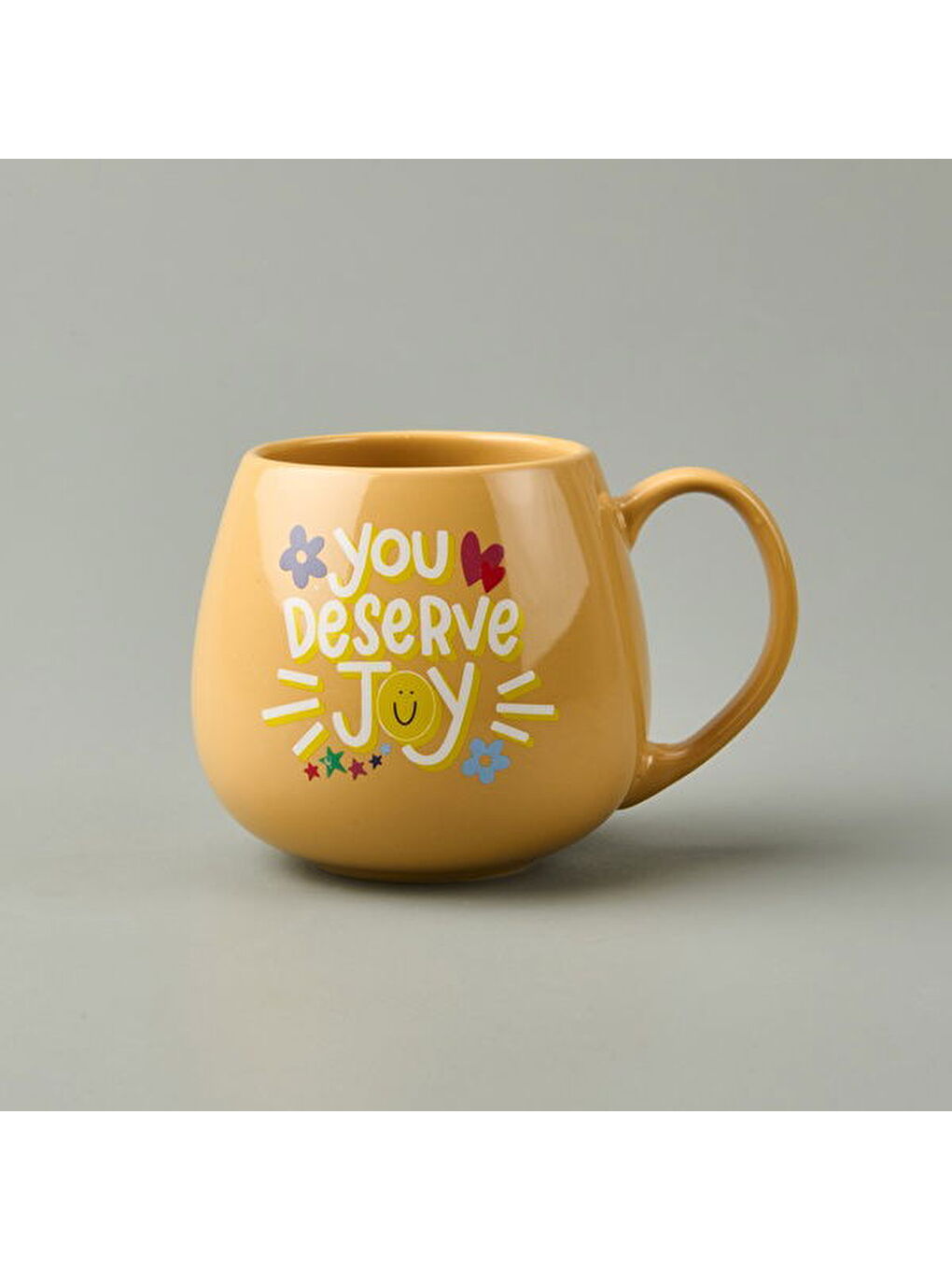 Kitchen You Deserve Joy Sloganlı Kupa - Sarı - 310 ml