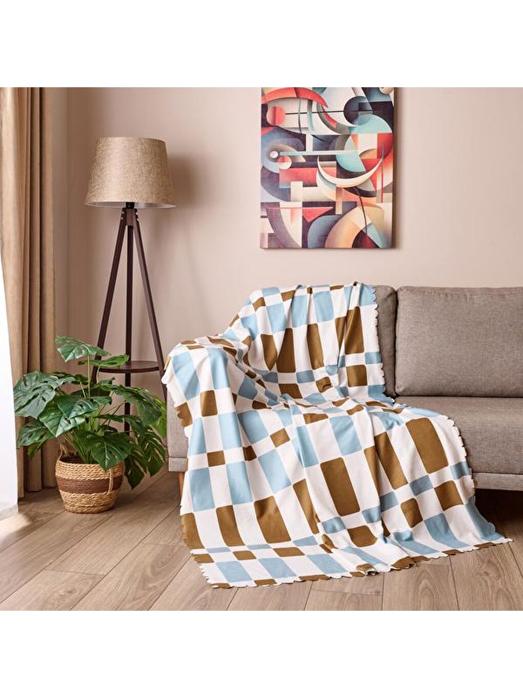 Karışık Soft Linda Koltuk Örtüsü - Renkli - 170x200 cm