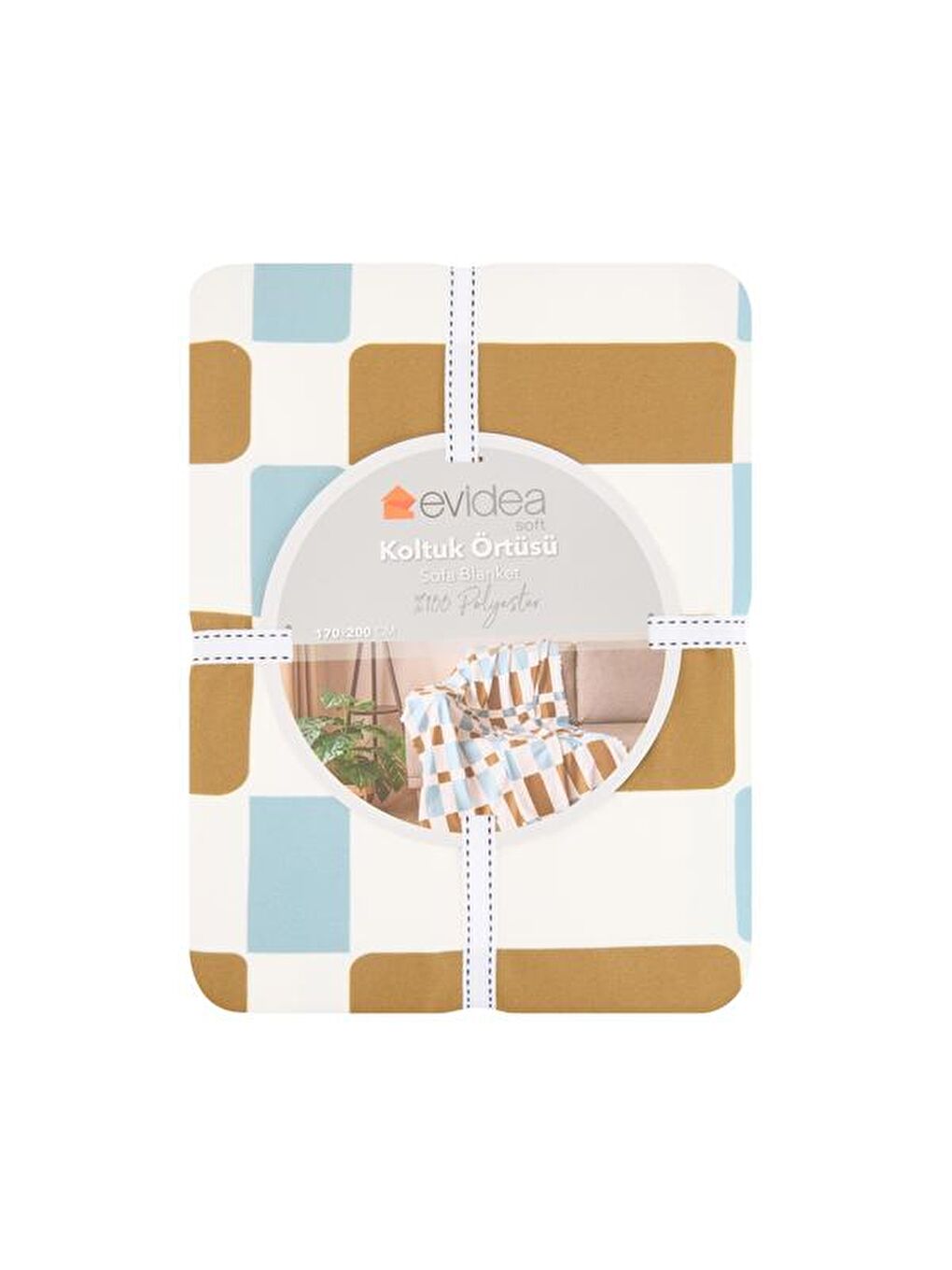 Karışık Soft Linda Koltuk Örtüsü - Renkli - 170x200 cm-2