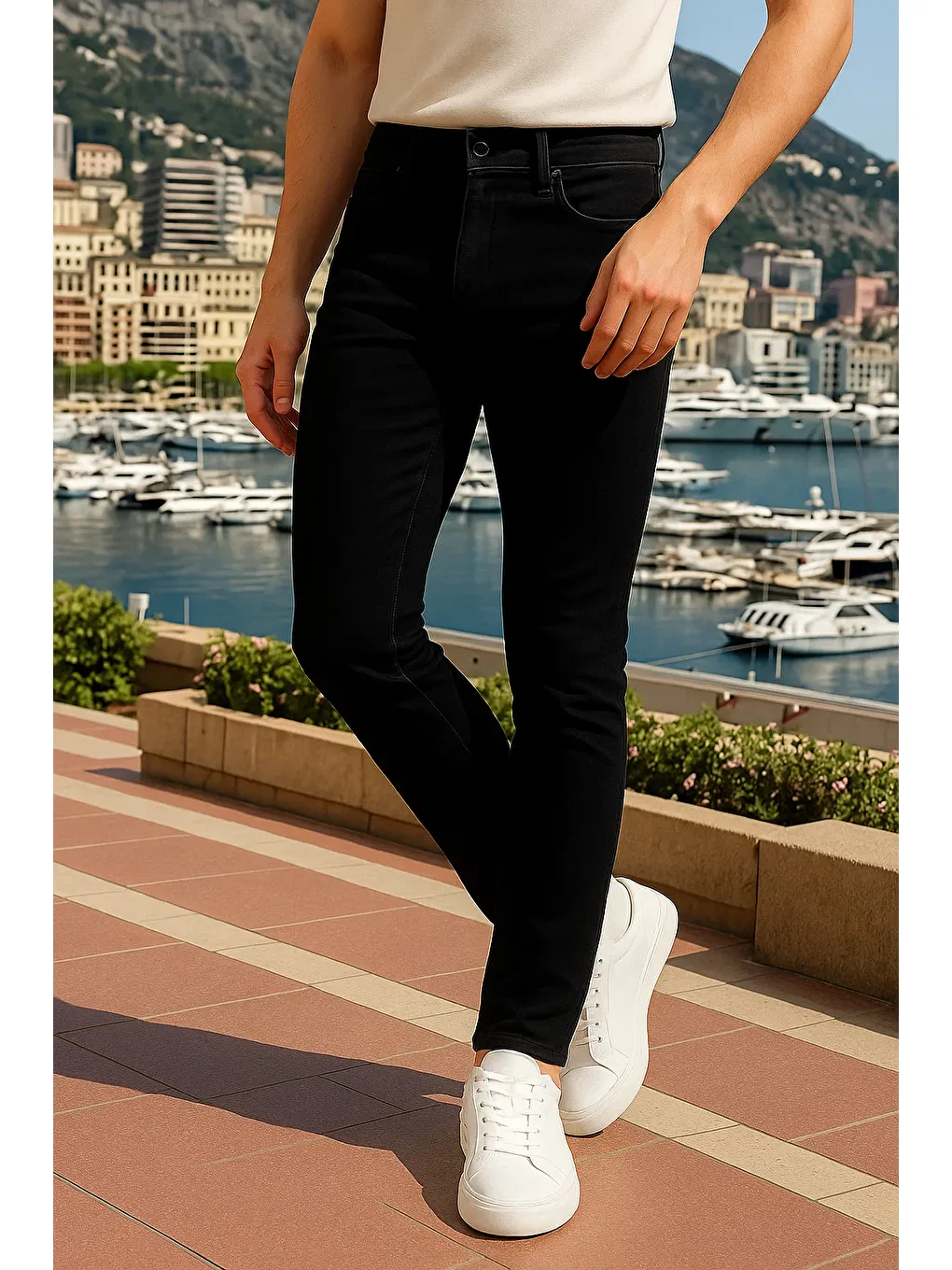 Erkek Premium Comfort Siyah Jeans Pantolon-3