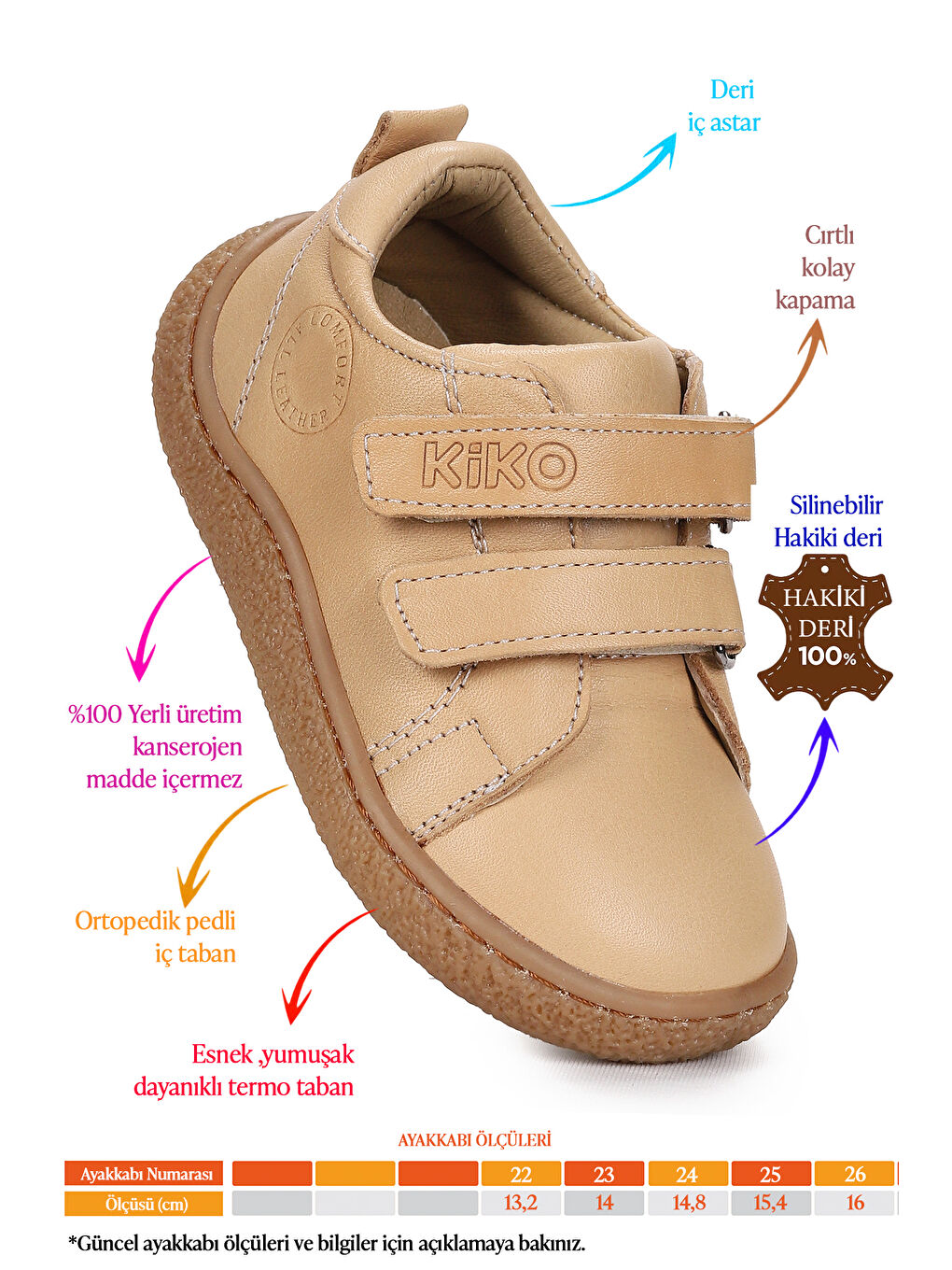 Kahverengi Luqa %100 Deri Günlük Erkek Bebek Spor Ayakkabı-1