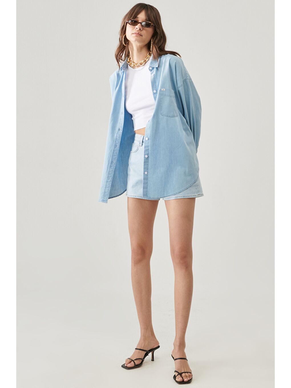 Yeşil Carol Regular Fit Normal Kesim Esnek Jean Şort-2