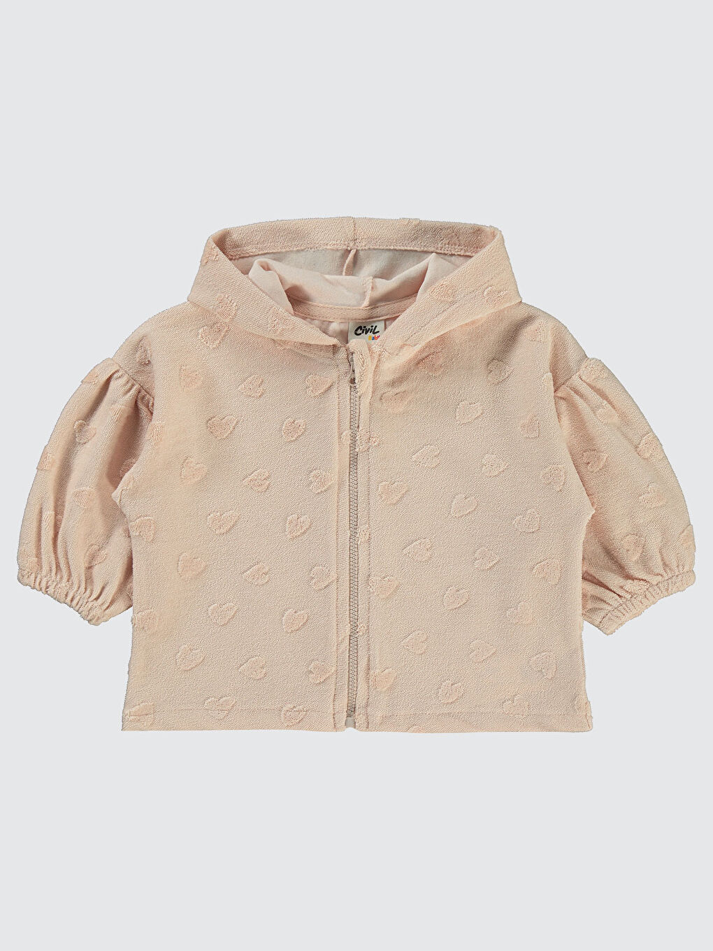 Civil Pembe Baby Kız Bebek Hırka 6-18 Ay Pudra