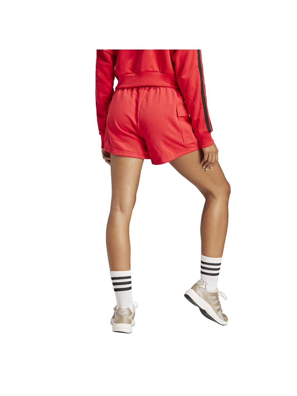 Turuncu Slim Logo Ft Kadın Kırmızı Şort-1