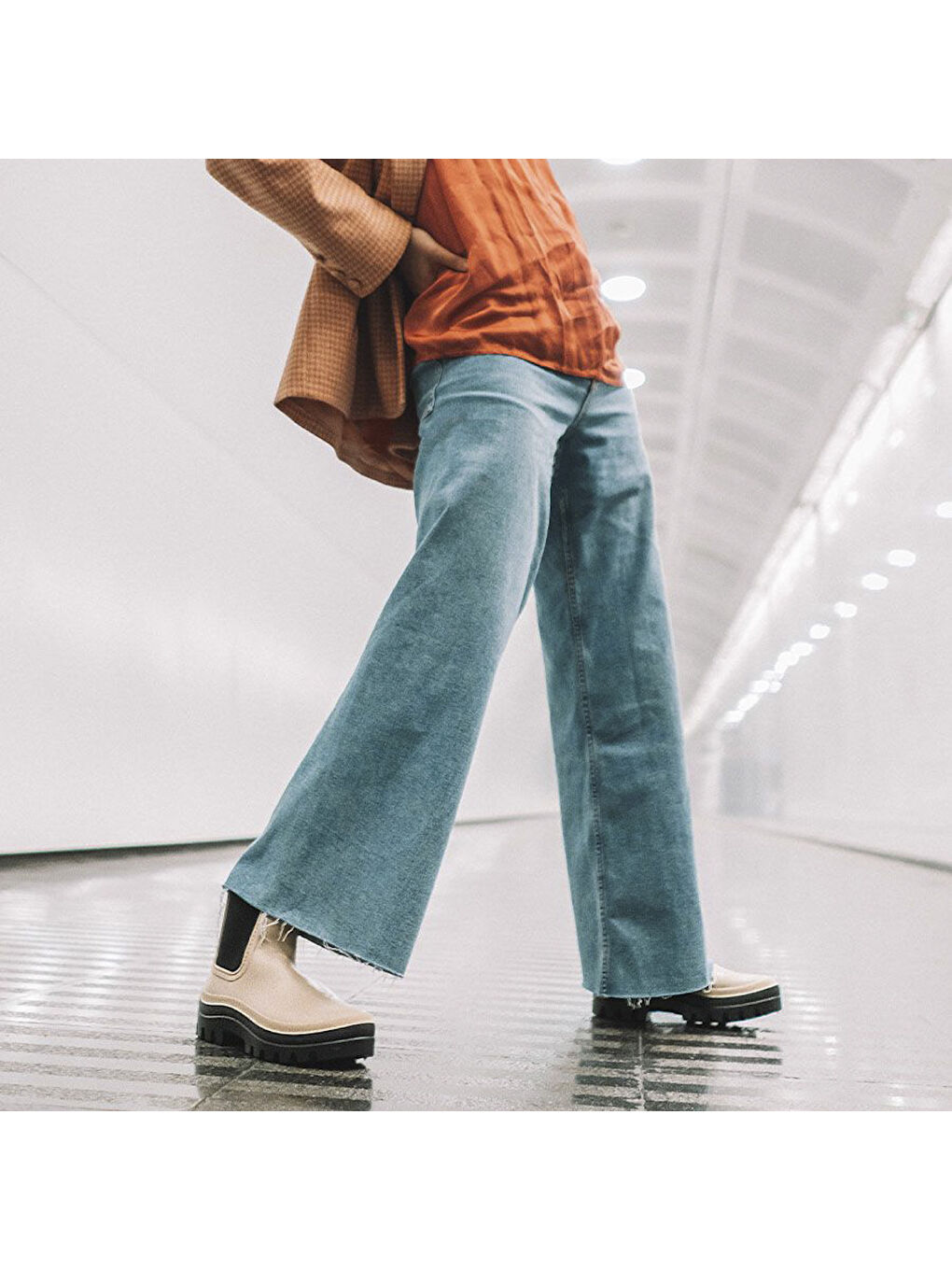 Bej Kadın Bot (Yağmur ) Carter Ankle Boot Water Beige-3