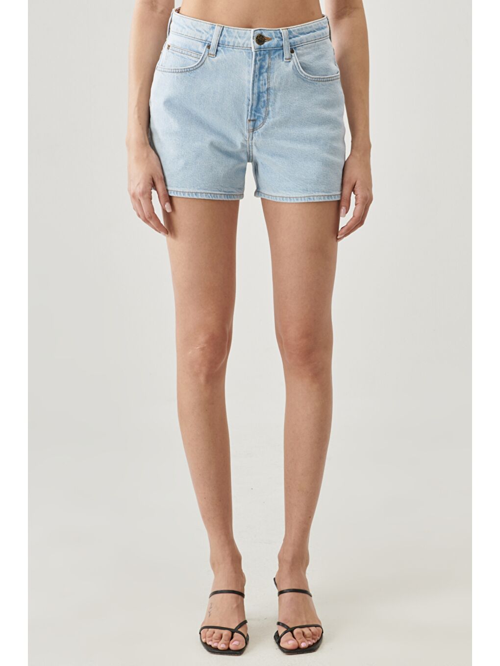 Yeşil Carol Regular Fit Normal Kesim Esnek Jean Şort-4