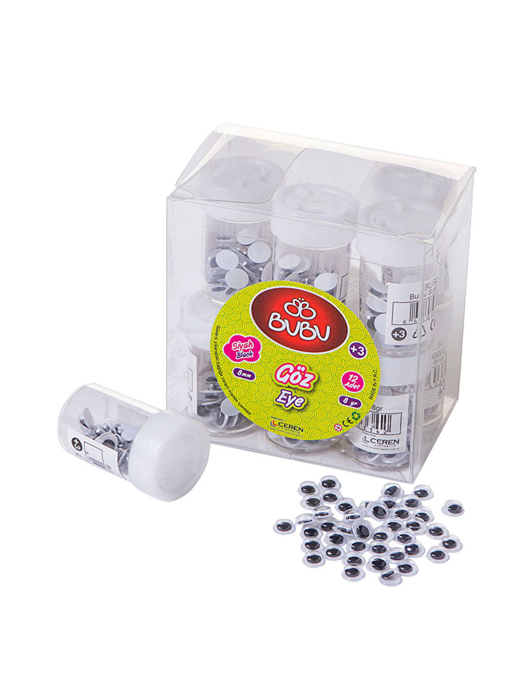 Bu-Bu Siyah Göz 8Mm.8Gr.BUBU-GZ0002