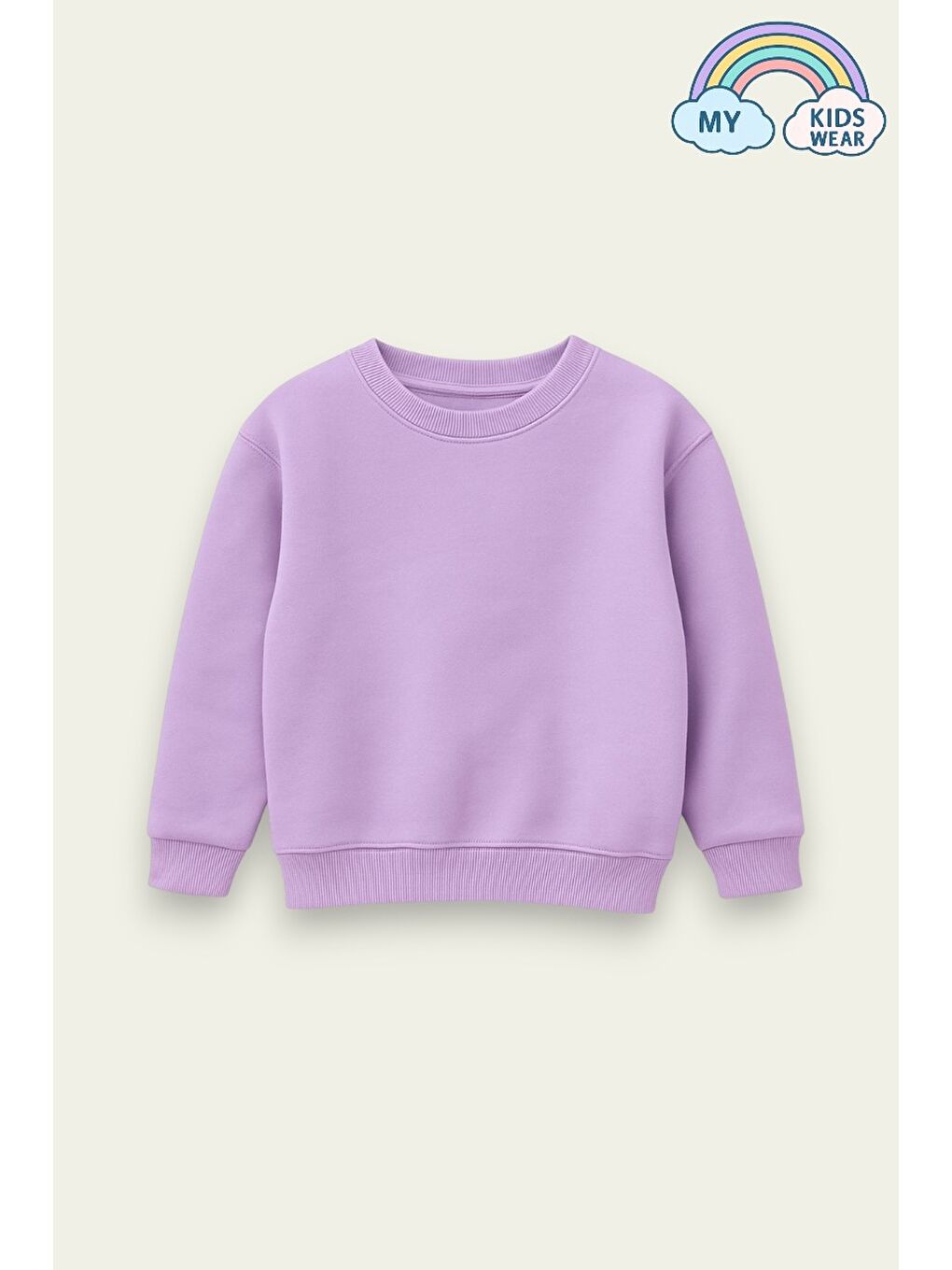 Lila Unısex Çocuk Şardonlu Basic Sweatshirt 12133