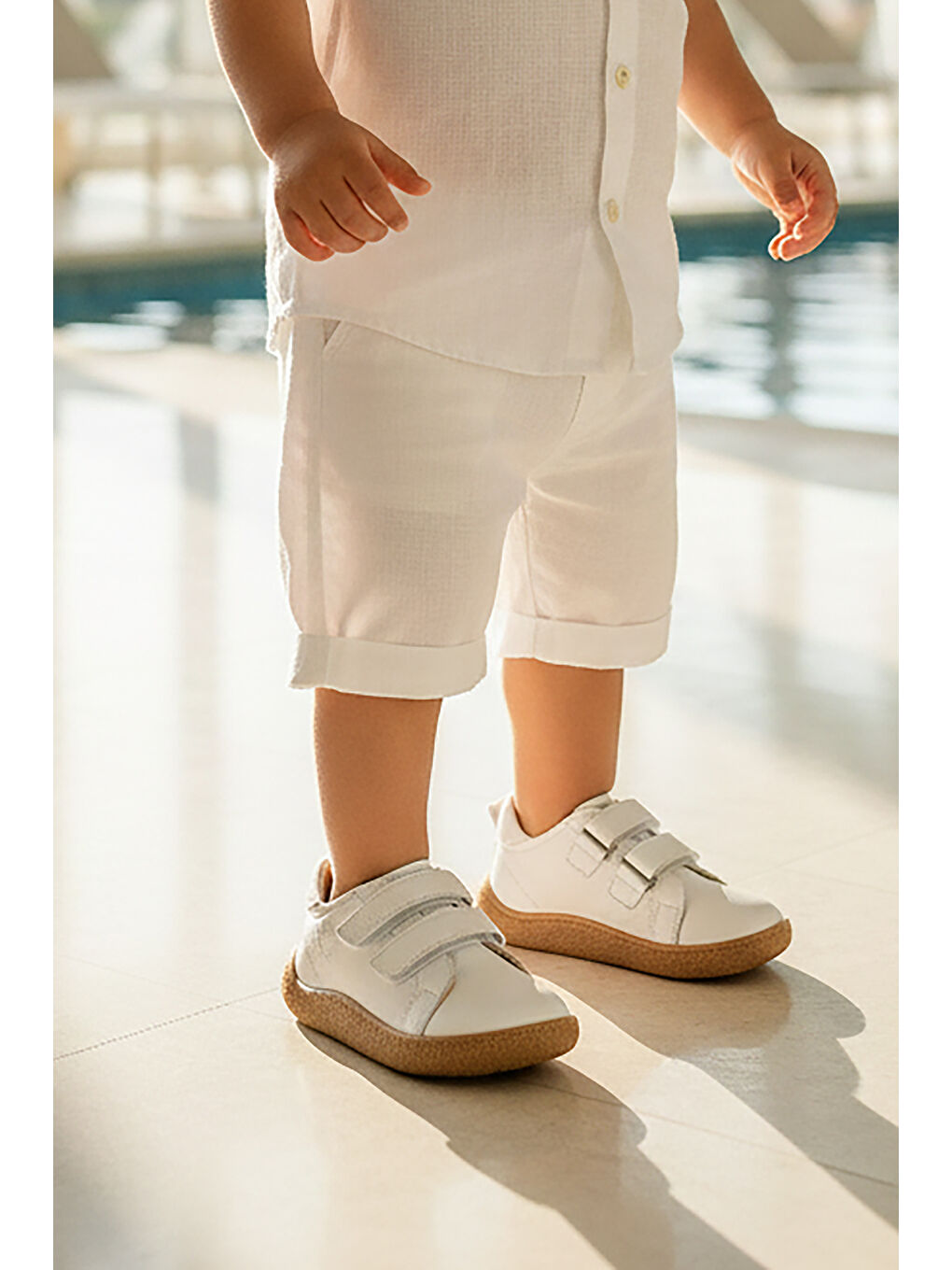 Beyaz Luqa %100 Deri Günlük Erkek Çocuk Spor Ayakkabı-2