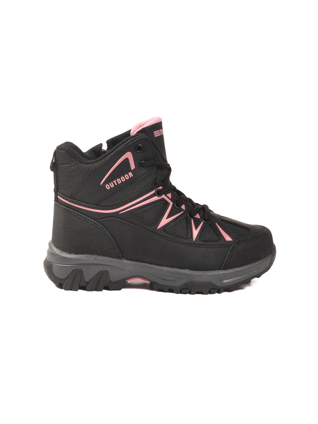 Siyah Pembe Polarlı Kaymaz Kız Çocuk Outdoor Bot 2301 F-1
