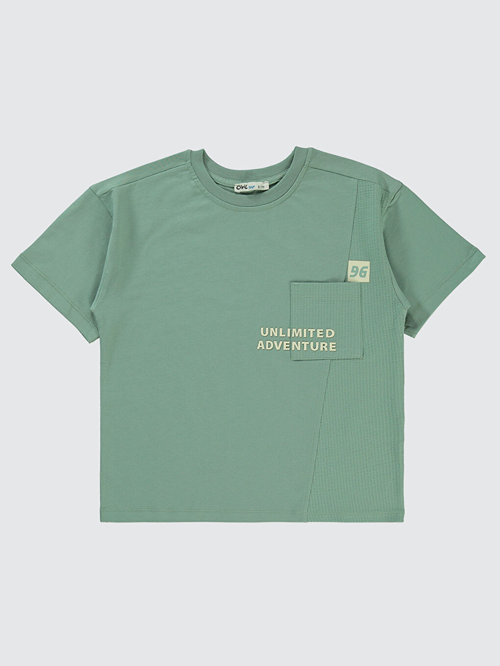 Boys Erkek Çocuk Tişört 10-13 Yaş Soft Haki