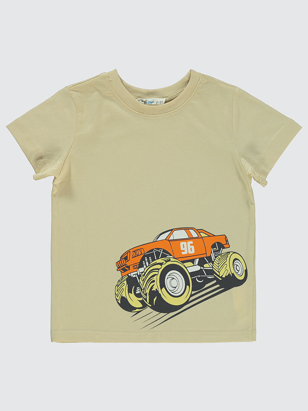 Bej Boys Erkek Çocuk Tişört 2-5 Yaş Taş Rengi