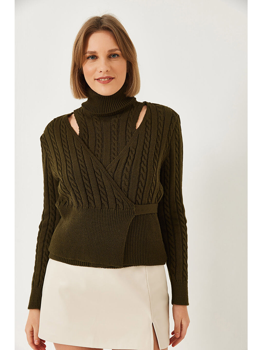 Yeşil Kadın Triko İkili Takım-1