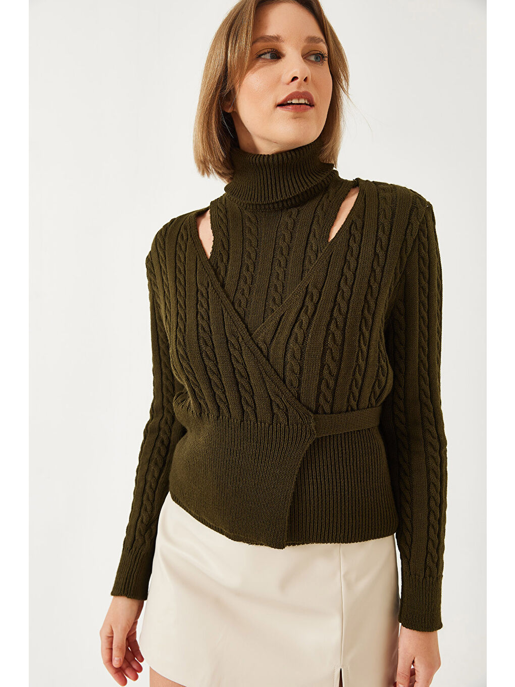 Yeşil Kadın Triko İkili Takım-2