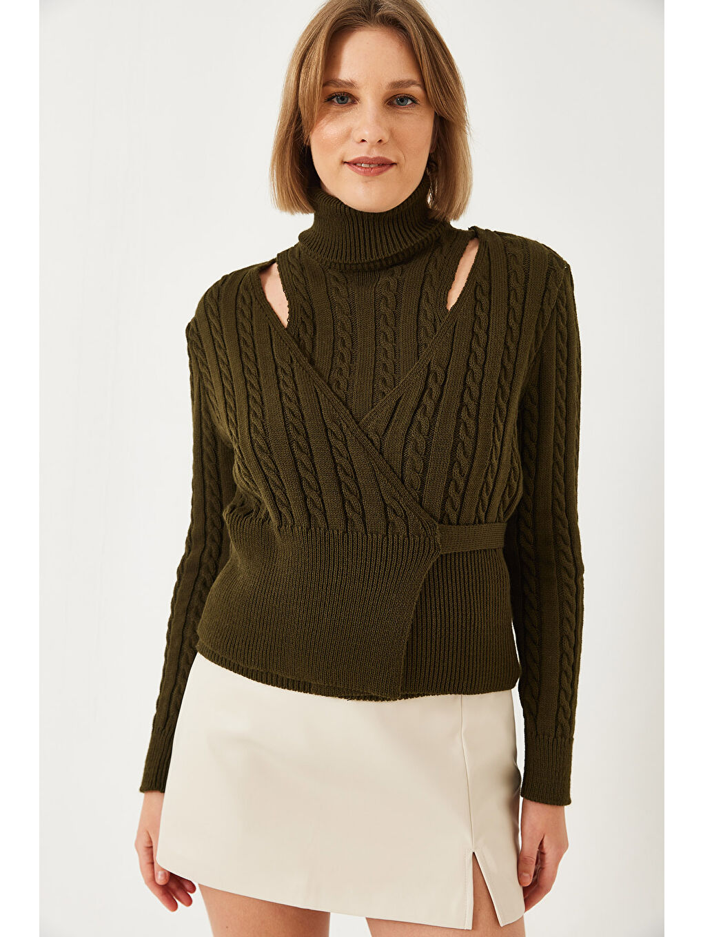 Yeşil Kadın Triko İkili Takım-3