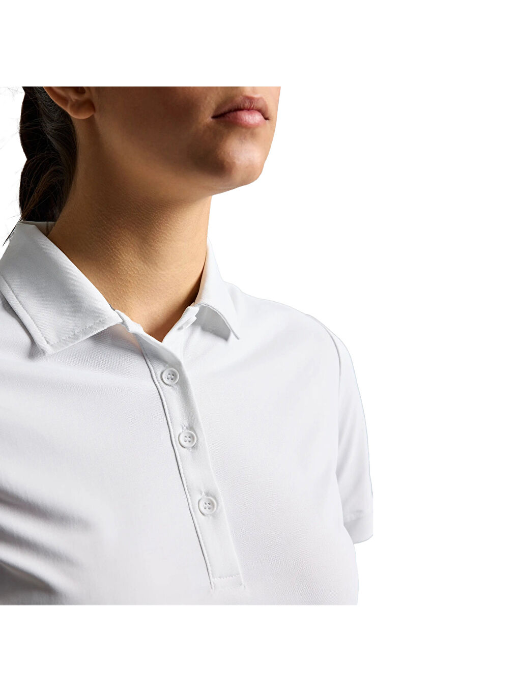 Ws Tech Pique Polo Kadın Beyaz Tişört-1