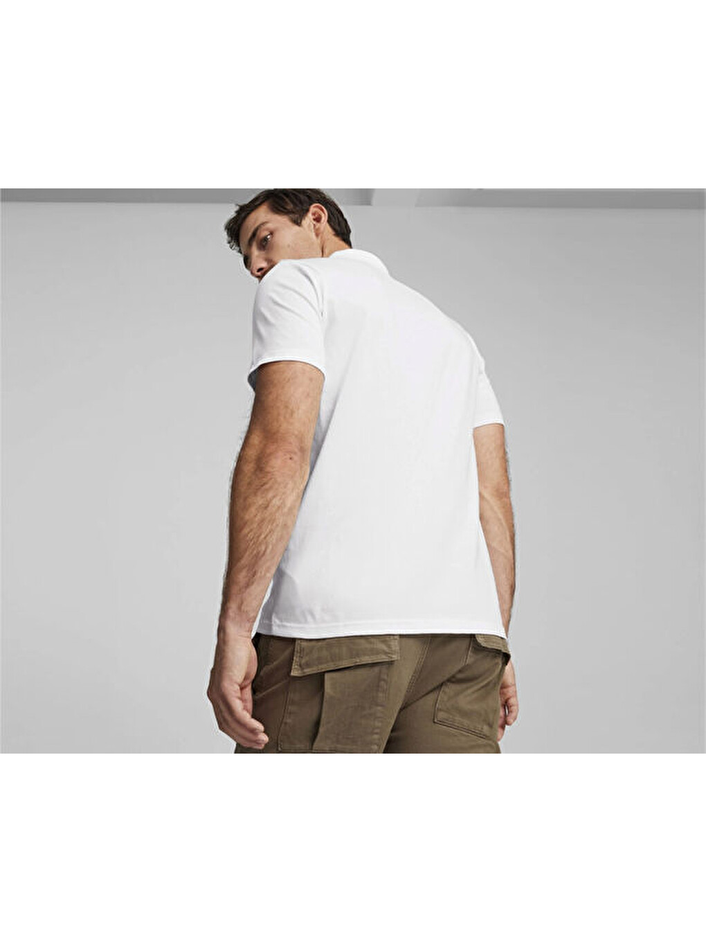 F1 Ess Logo Polo Erkek Günlük Polo Yaka Tişört 62585202 Beyaz-1