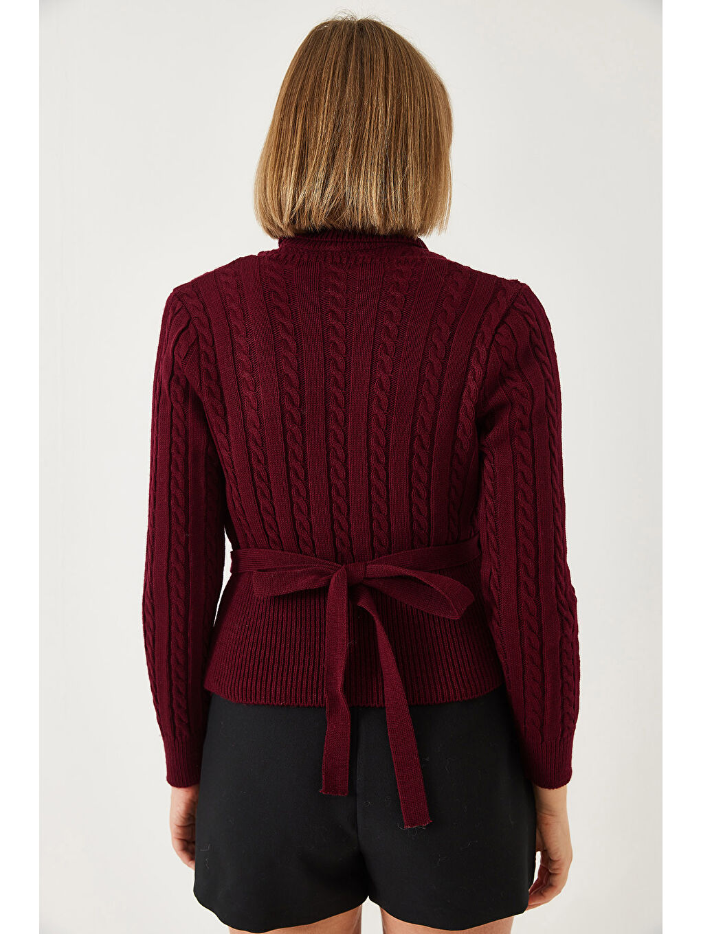 Bordo Kadın Triko İkili Takım-6