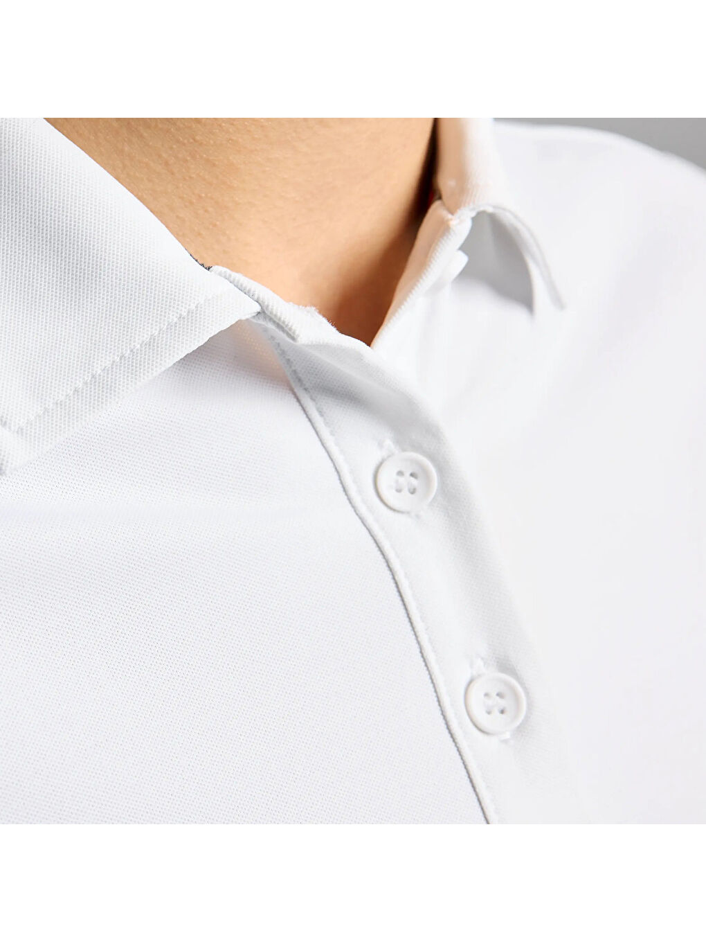 Ws Tech Pique Polo Kadın Beyaz Tişört-3