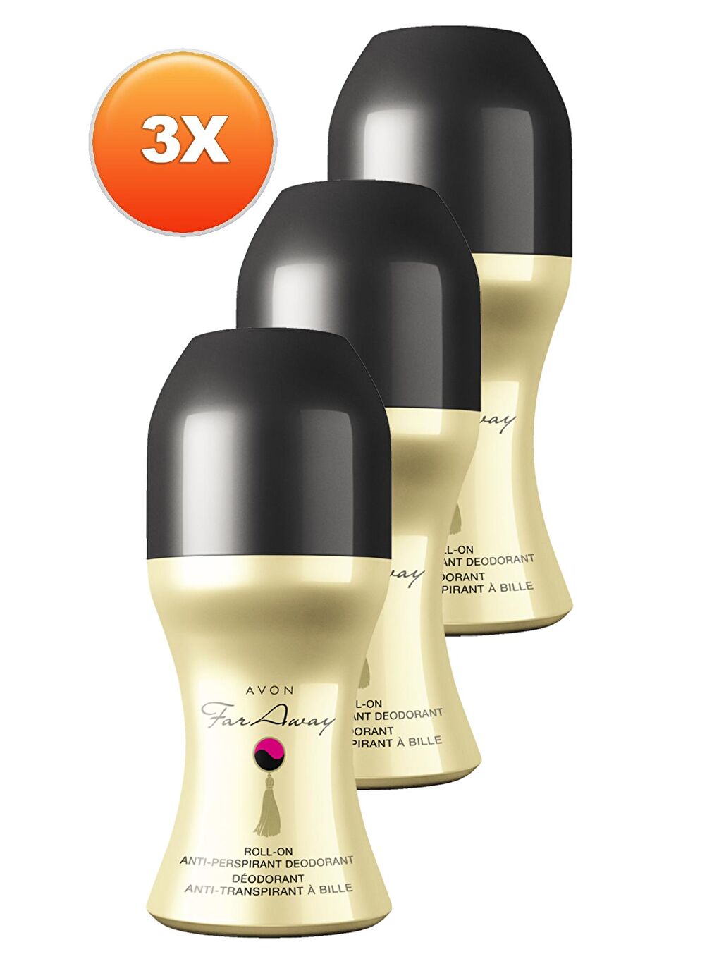 AVON Renksiz Far Away Kadın Rollon 50 Ml. Üçlü Set - 1