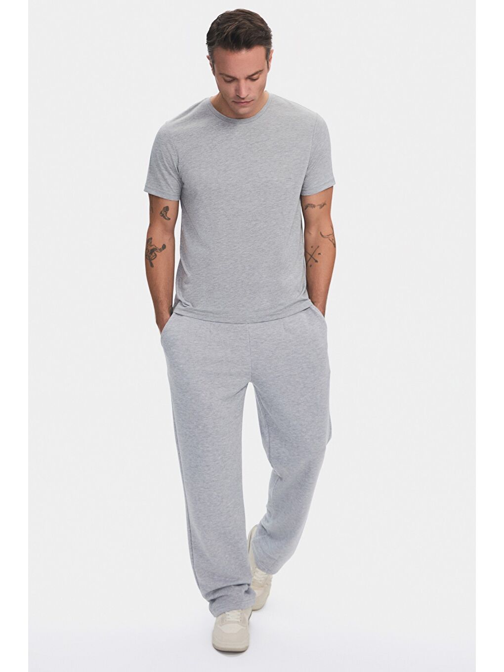 Siyah Erkek 2'li Regular Kalıp Tişört-5