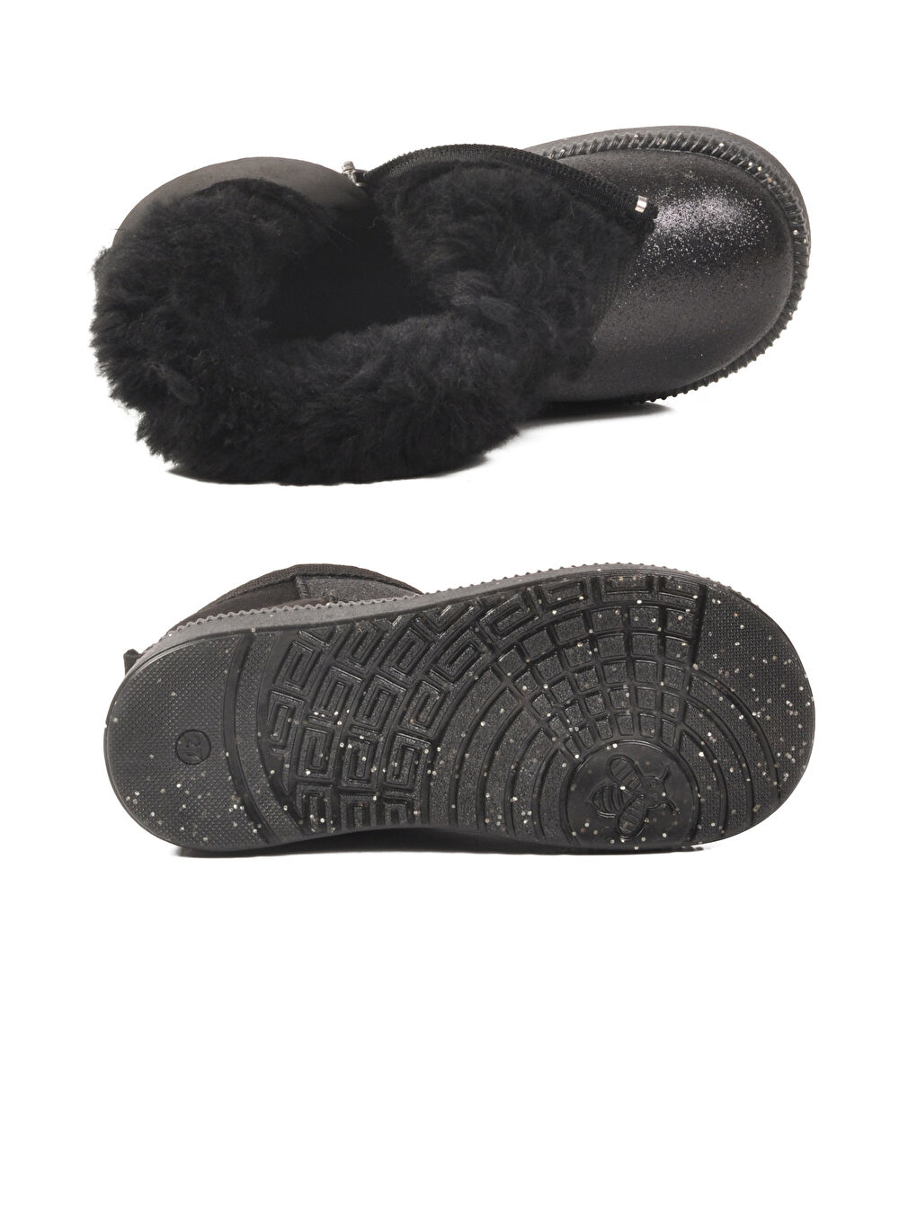 Siyah Simli İçi Kürklü Soğuğa Dirençli Kız Çocuk Bot 1212 P-4