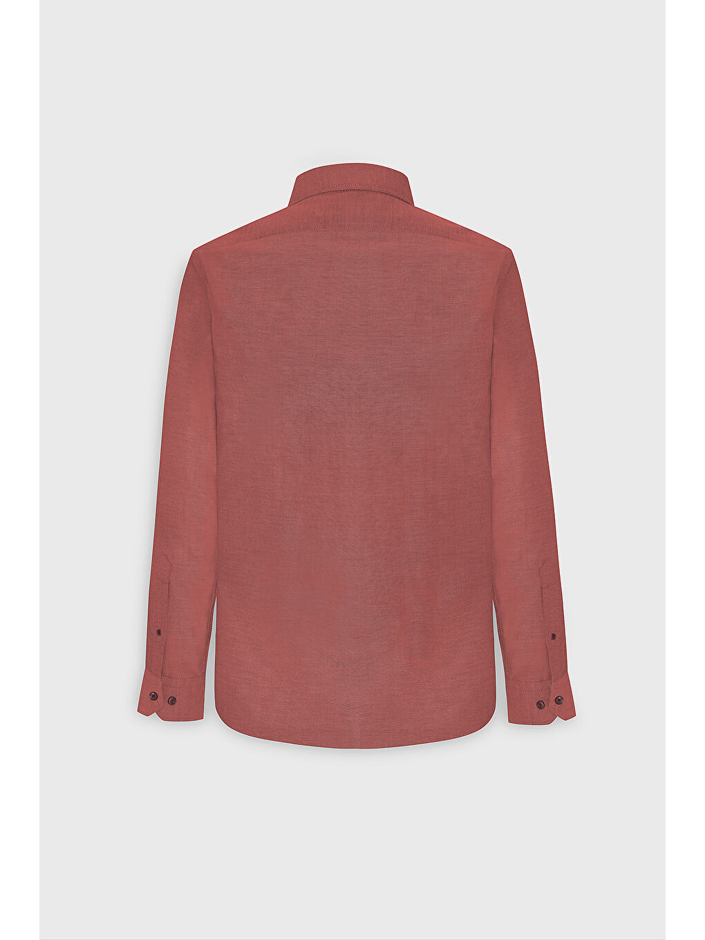 Erkek Bordo Tailored Slim Fit Dar Kesim Düğmeli Yaka Oxford Gömlek-8