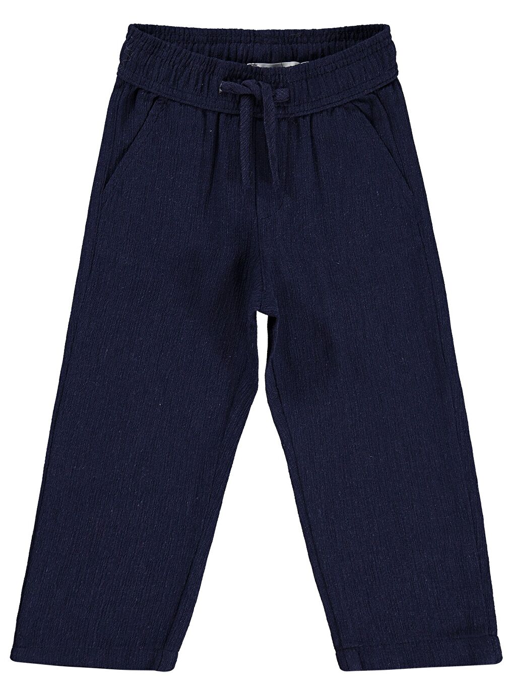 Boys Kendinden Desenli 2-5 Yaş Pantolon - Lacivert