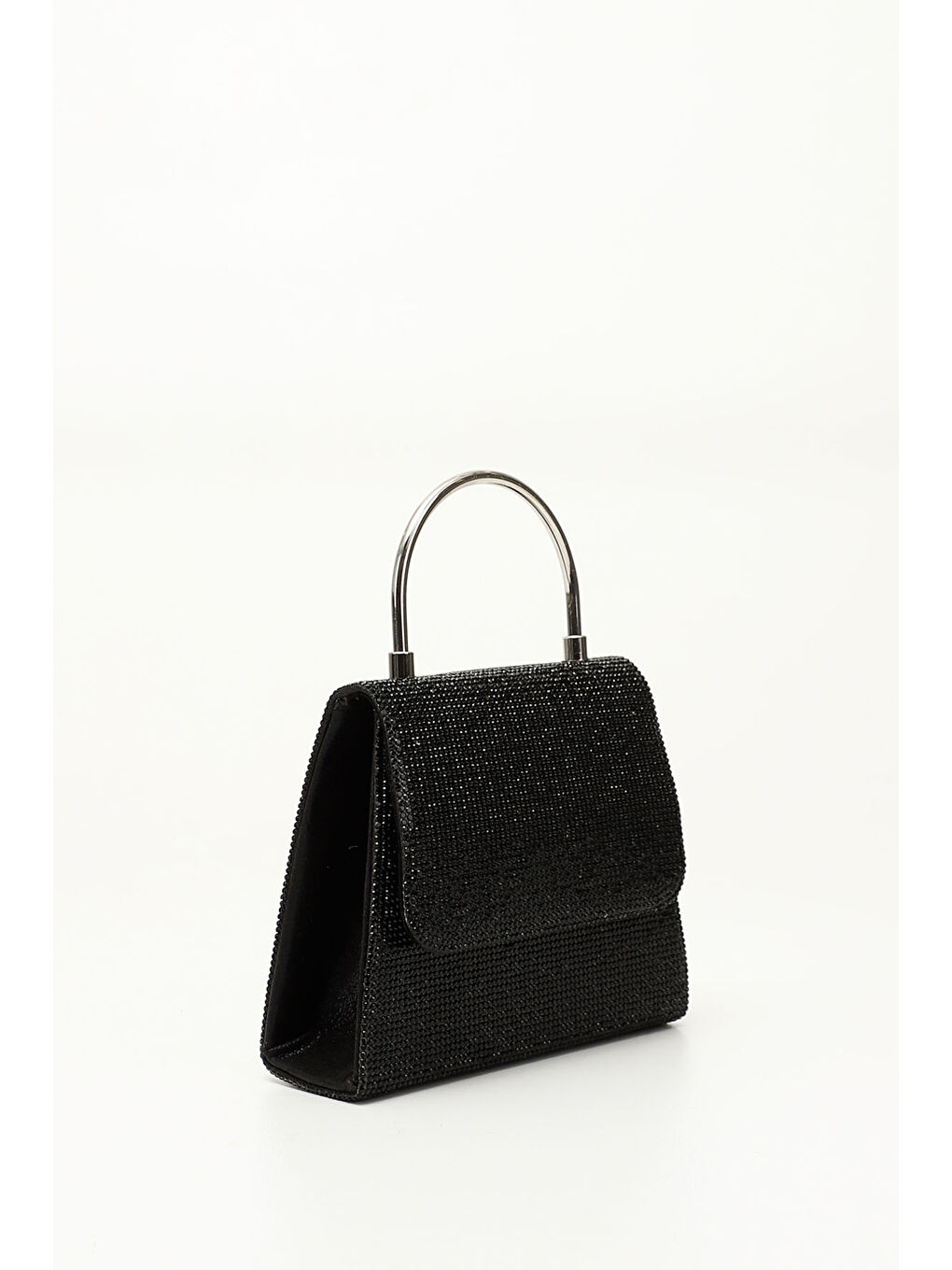 Mor Kadın ZÜMRÜT-SİYAH Taşlı Uzun Zincirli El Ve Omuz Askılı Abiye Çanta-1