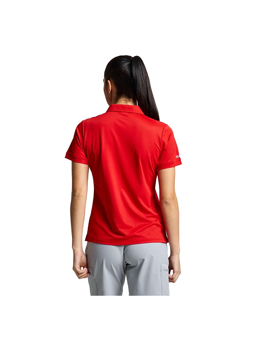 Ws Tech Pique Polo Kadın Kırmızı Tişört-2