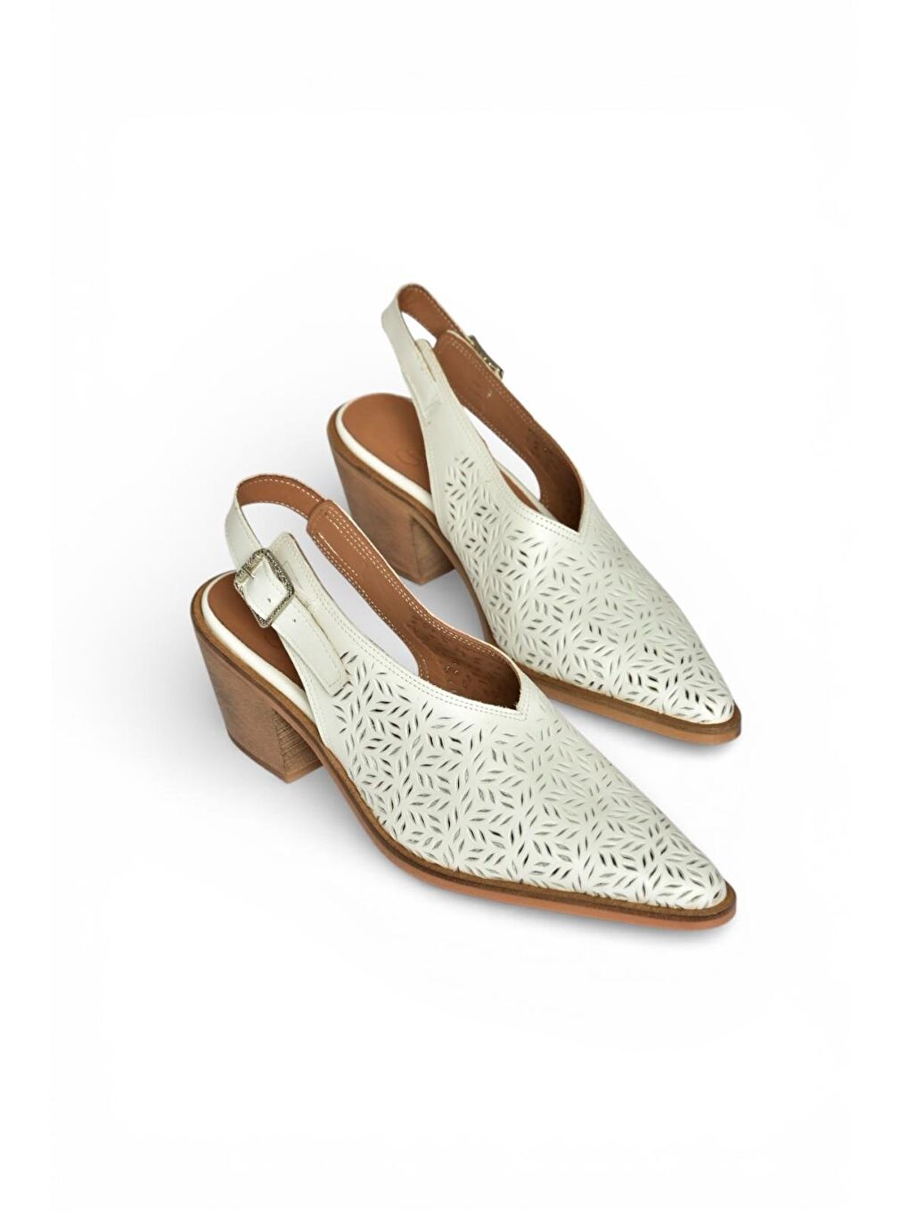 Beyaz Kadın Topuklu Ayakkabı Y654300403-6