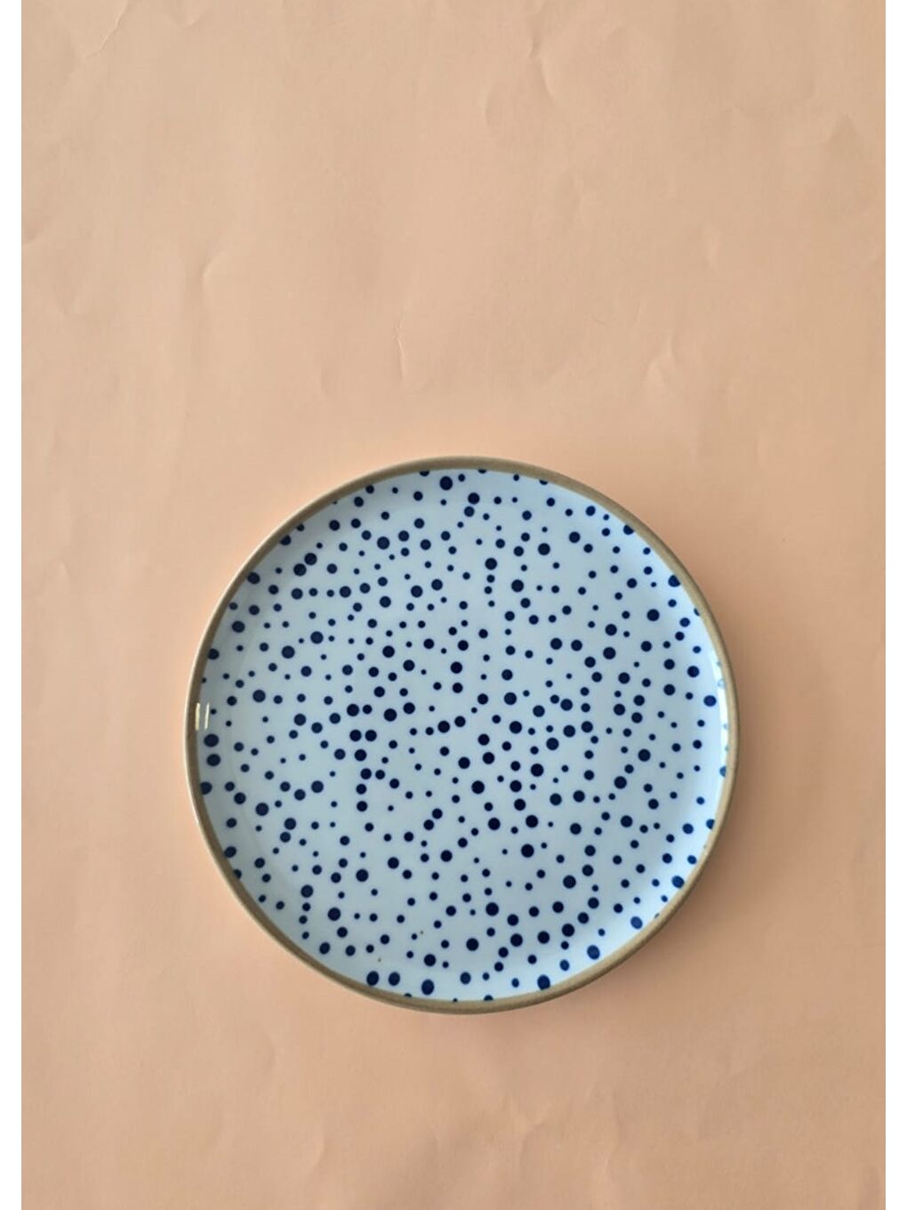 Beyaz Spotty Benekli Servis Tabağı 24cm 6 Parça