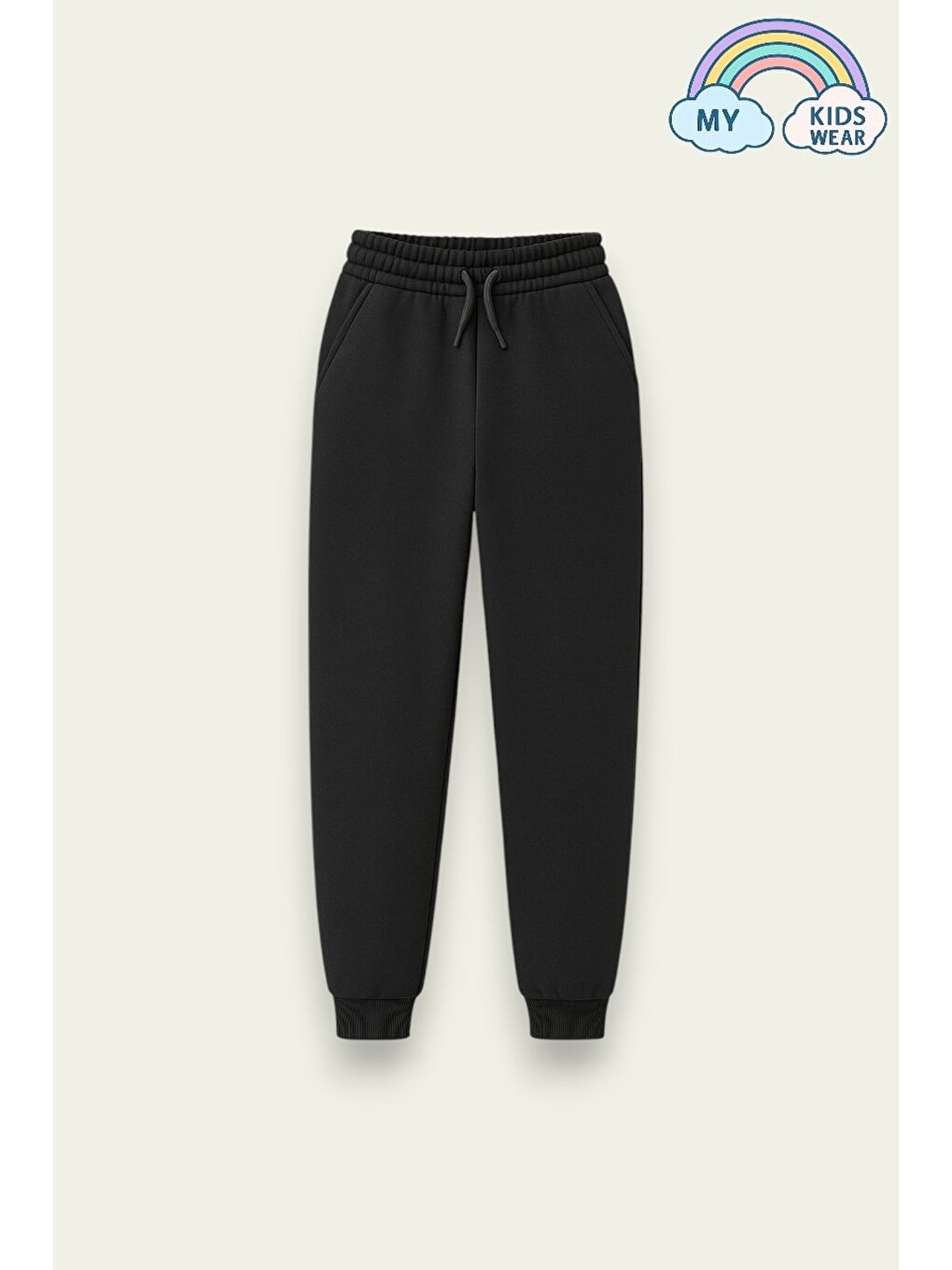 Siyah Unisex Çocuk Okul ve Spor İçin Rahat Eşofman Altı 12123