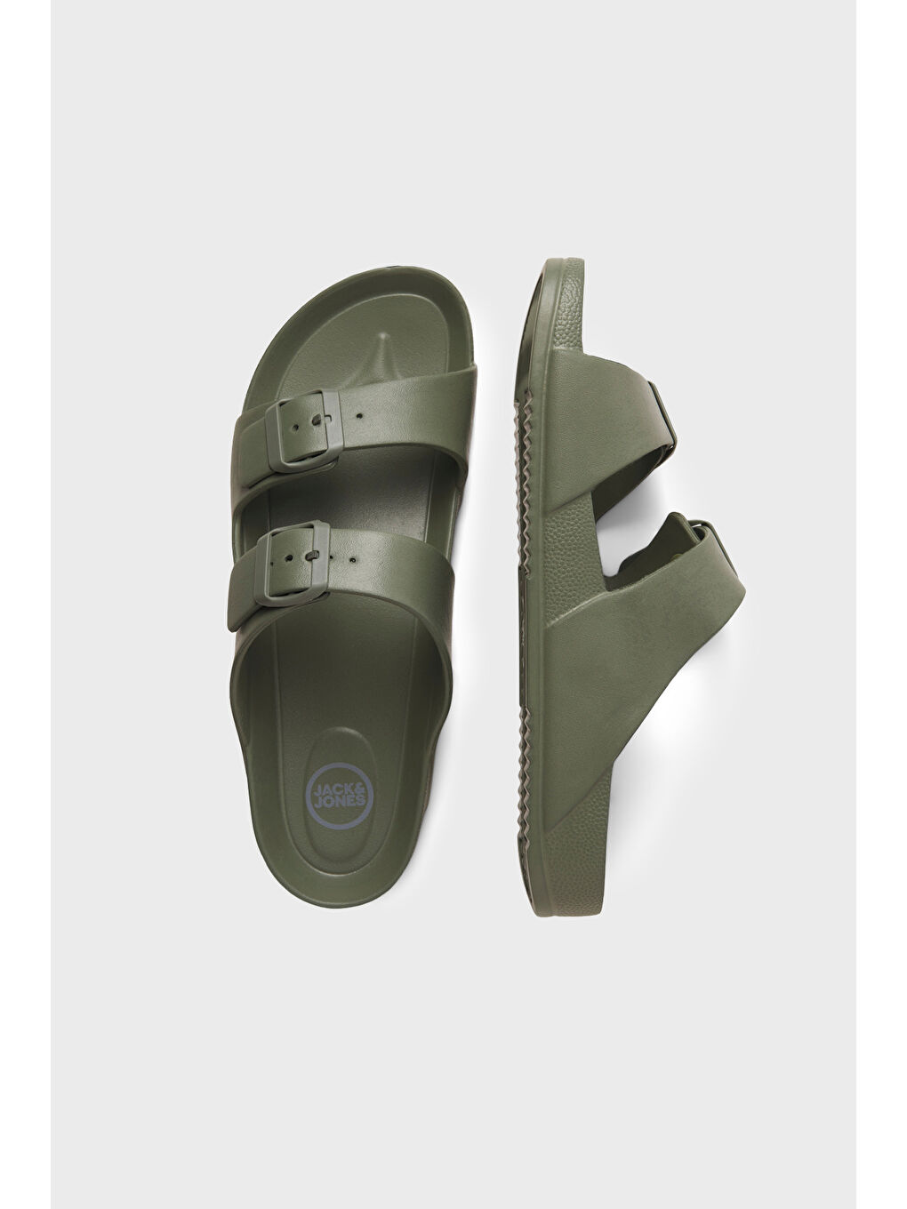 Haki Additionals Jfwcroxton Logolu Çift Bantlı Terlik 12204004